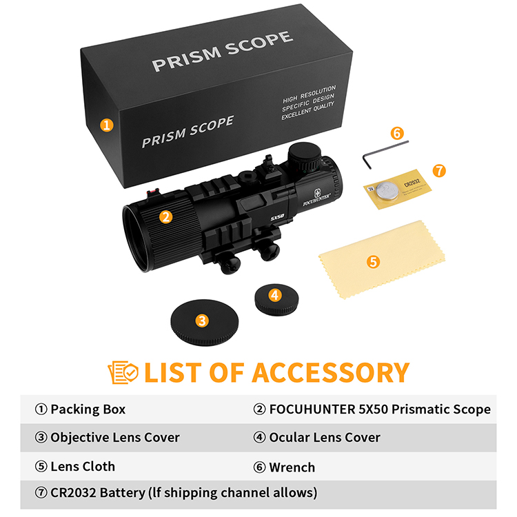 Focuhunteroptics 5X50 Prism scope18