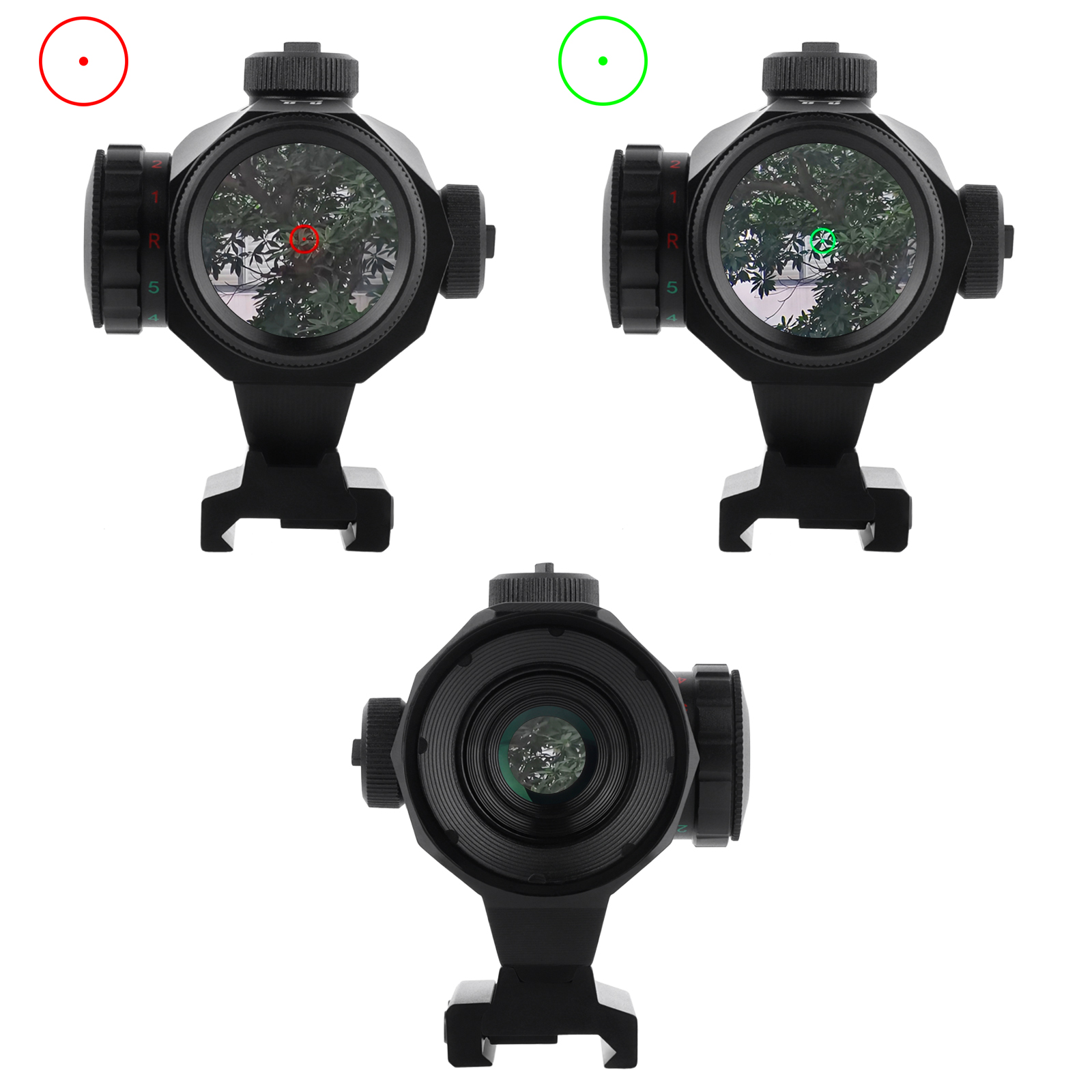 Focuhunter prism scope sight pictures showing eye relief and eye box alignment