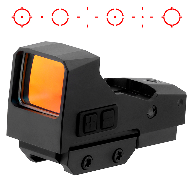 FOCUHUNTER 1x29mm Reflex Red Dot Sight, 7 Multi-Reticle 3 MOA Dot with 55 MOA Circle, Shake Awake Motion Activated, 11 Brightness Settings, IPX3 Waterproof Shockproof Open Optic for Picatinny Rail